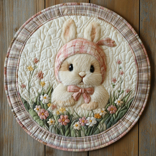 Cottage Bunny WN1807019CL Quilted Round Mat