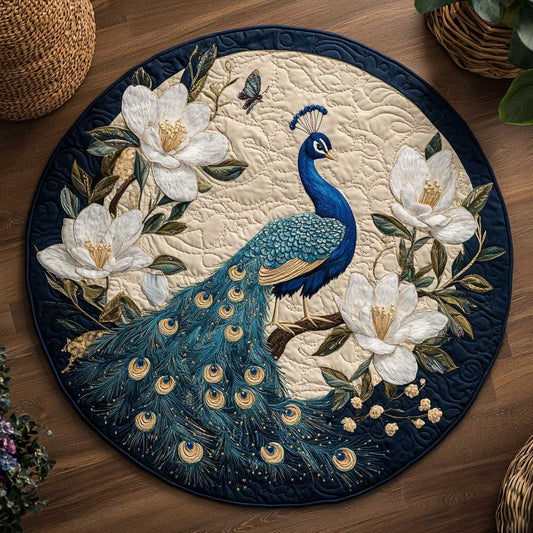 Peacock Radiance WN2203075CL Quilted Round Mat