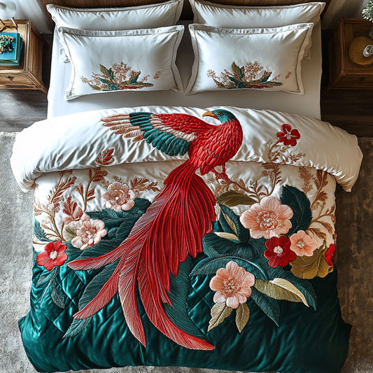 Crimson Bird of Grace CW2509043CL Duvet Cover Set