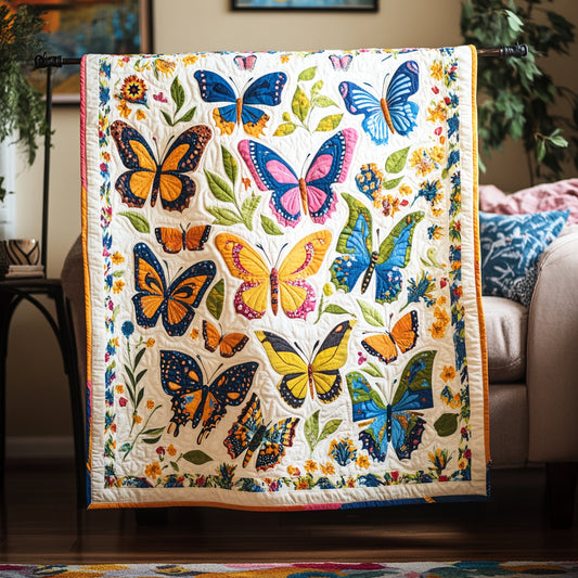 Colorful Butterflies WU1610007CL Quilt