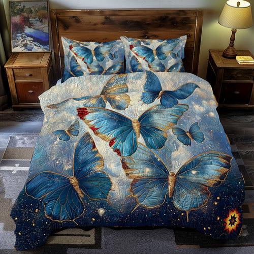 Blue Butterfly WY2711079CL Duvet Cover Set