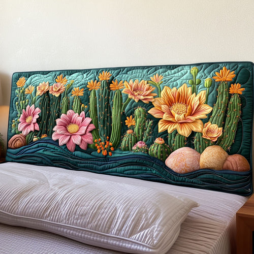 Blooming Cactus Valley KL0201035CL Quilted Headboard Slipcover