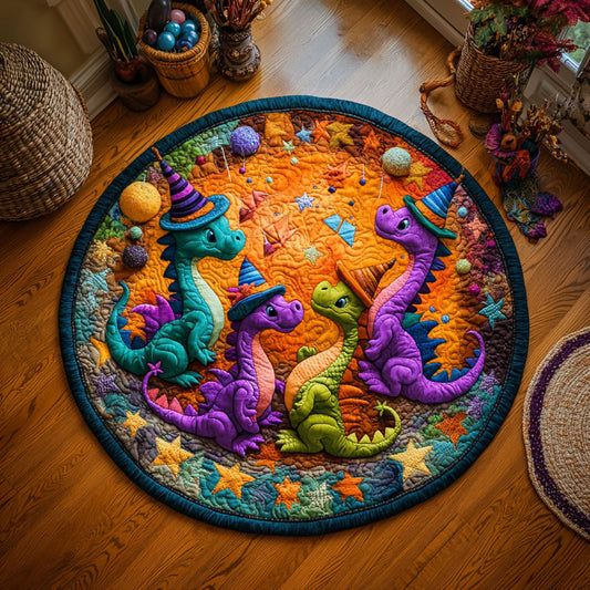 Birthday Party Of Dragon WY3006011CL Quilted Round Mat