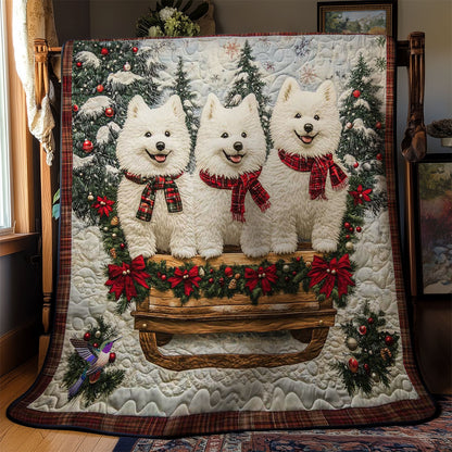 Samoyed Sleigh Ride WN2811075CL Quilt