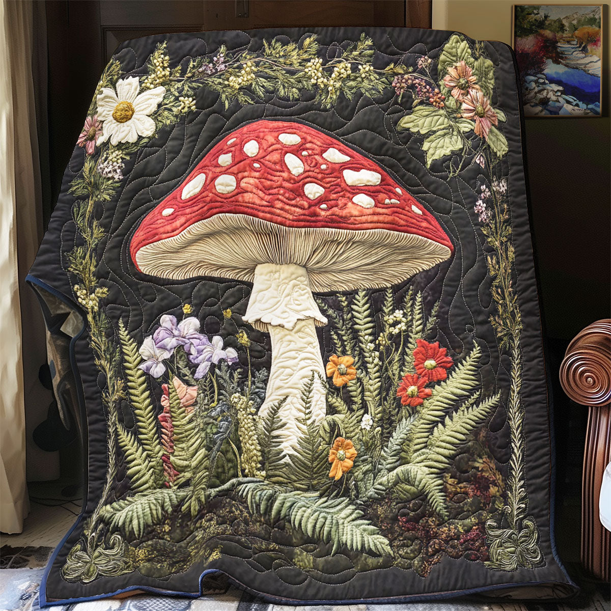 Mushroom Magic WY1203059CL Quilt