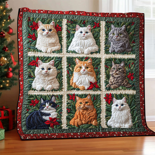 Holiday Cat Charm CW0811049CL Quilt