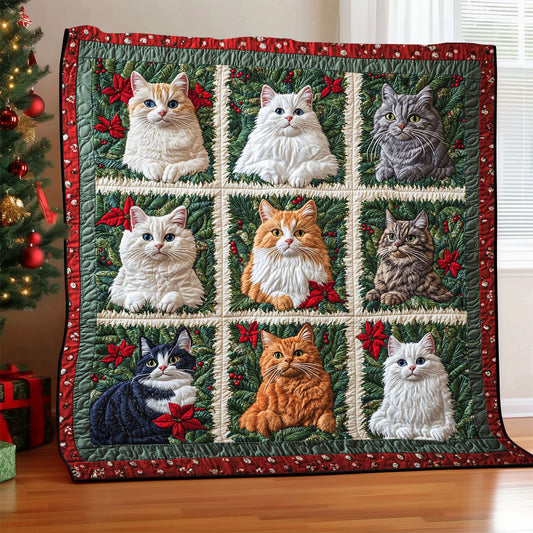 Holiday Cat Charm CW0811049CL Quilt