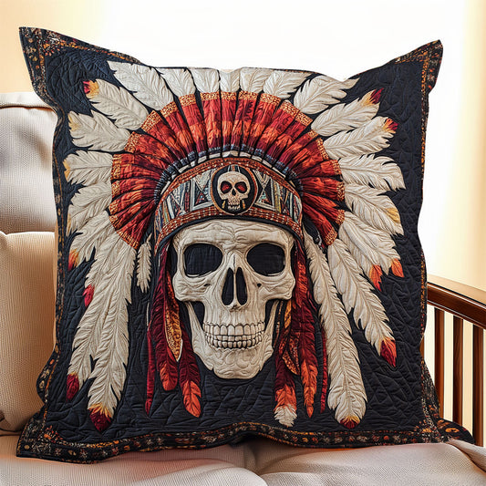 Native American Skull WX0406107CL Quilt Pillow Case