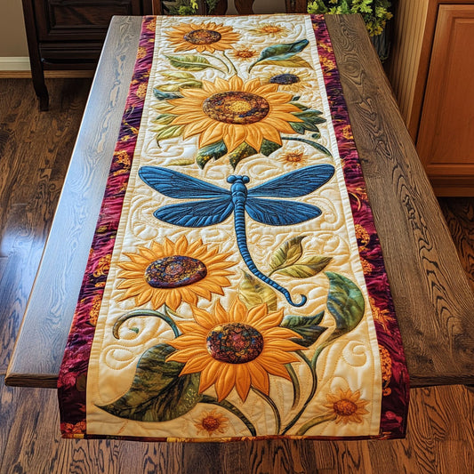 Sunlight Dragonfly WY2404043CL Quilted Table Runner