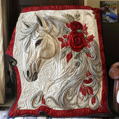 Red Rose Horse WY3012030CL Quilt