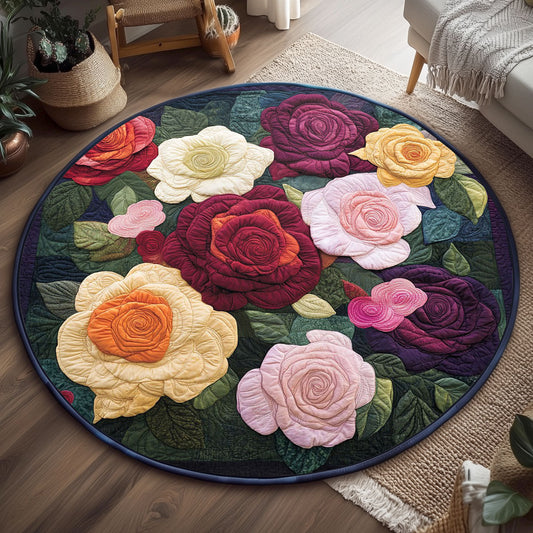 Floral Harmony WP2003080CL Quilted Round Mat