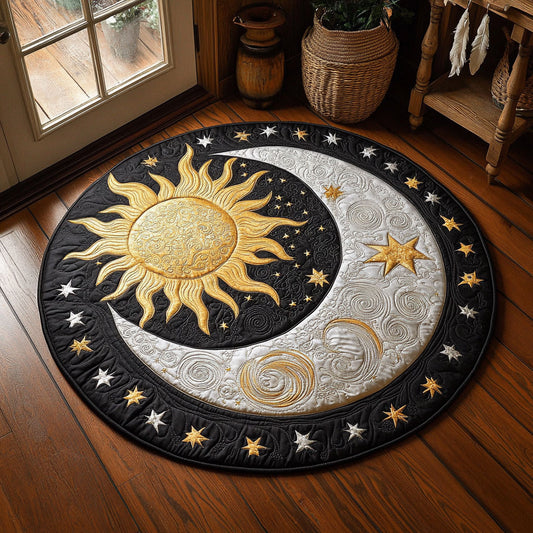 Sun And Moon Waltz WY2907081CL Quilted Round Mat