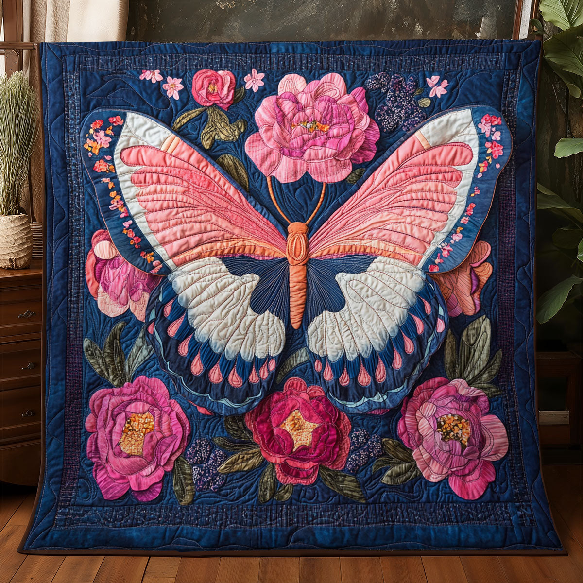 Butterfly Flower WX0805007CL Quilt