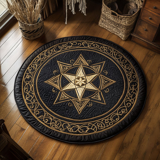 Mystic Star WY2904065CL Quilted Round Mat