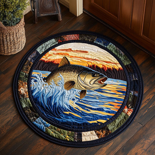 Cast Away and Cozy CM0306020CL Quilted Round Mat