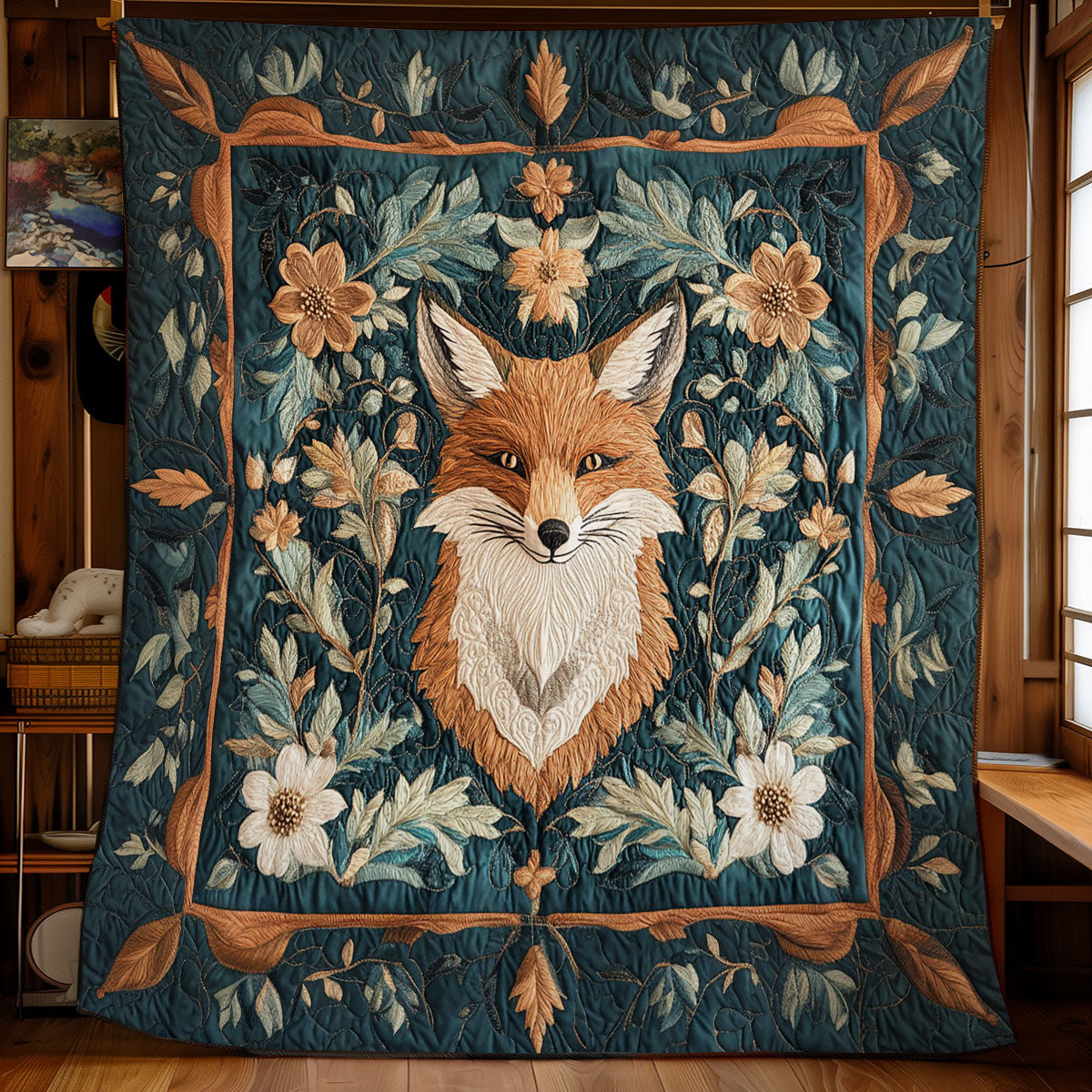 Mystic Fox In Forest WY2702100CL Quilt