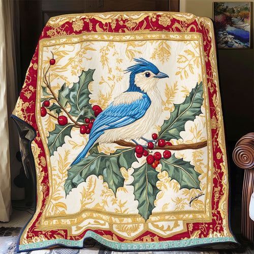 Bird In Holly Leaves  WX1912029CL Quilt