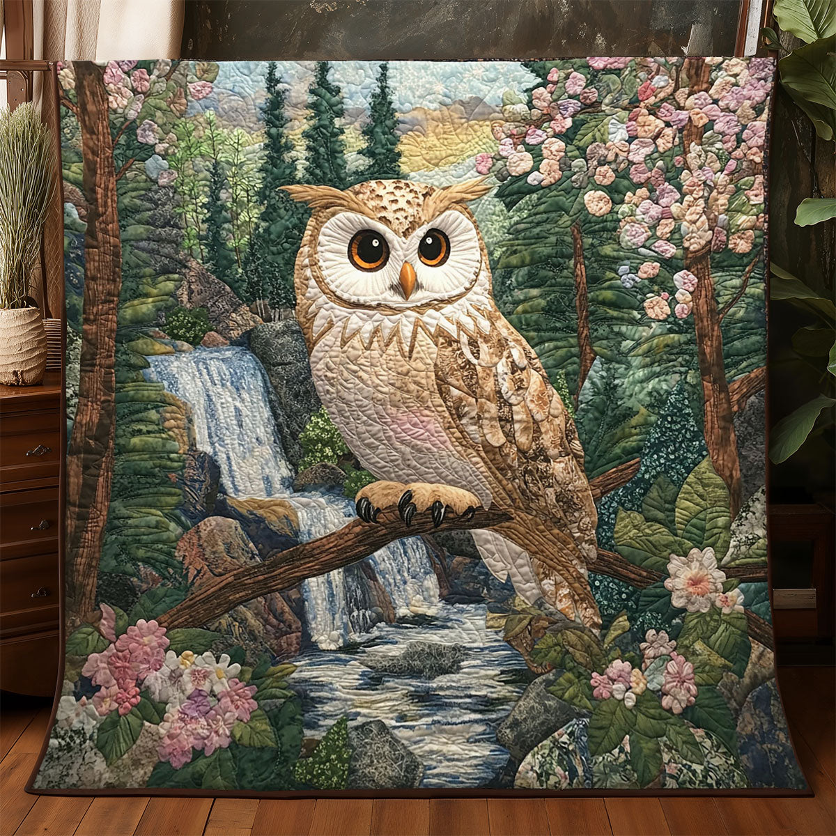 Spring Owl WJ2305013CL Quilt