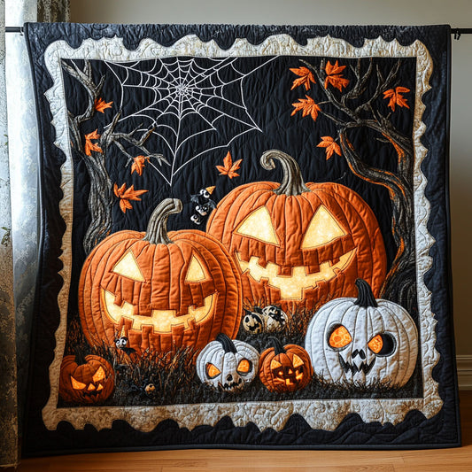 Pumpkin Spiderweb WY1508090CL Quilt
