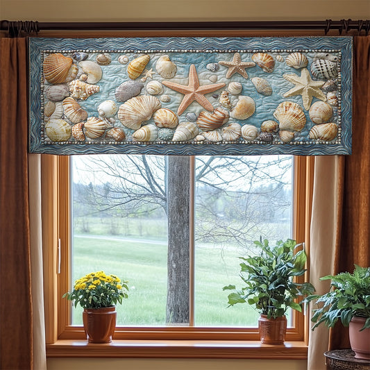 Seashell Starfish WX2003106CL Quilted Valance