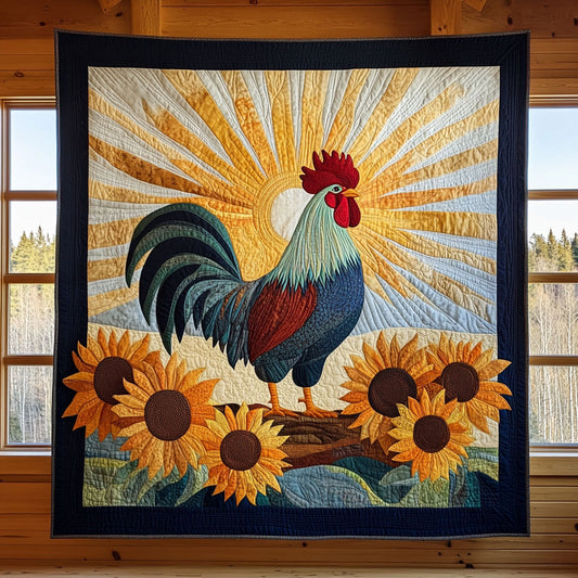 Golden Sunrise Rooster CW0810005CL Quilt