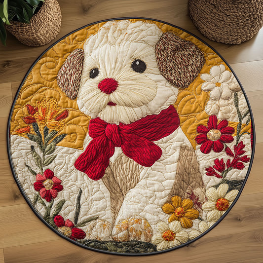 Little Puppy WJ2003077CL Quilted Round Mat