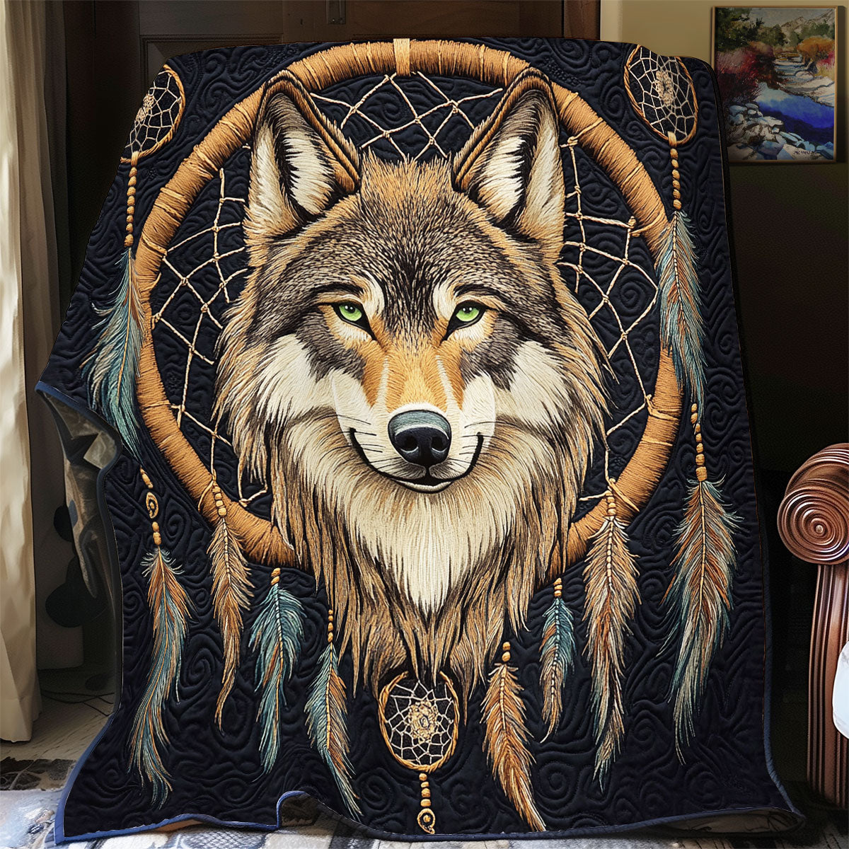Wolf Dreamcatcher WX0805045CL Quilt