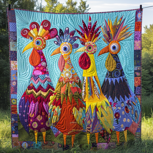 Radiant Roosters YR0301042CL Quilt