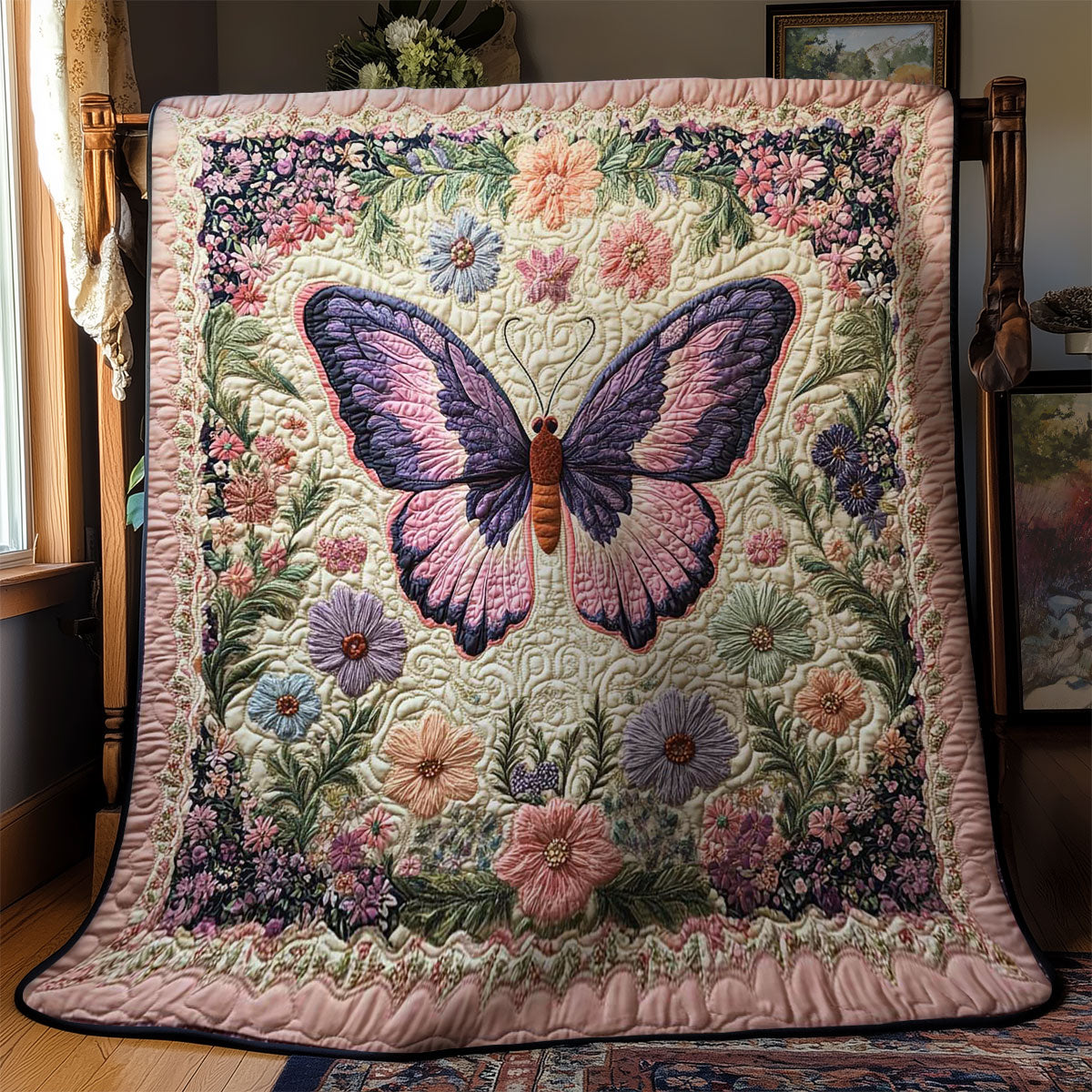 Floral Butterfly Dream WN0801034CL Quilt