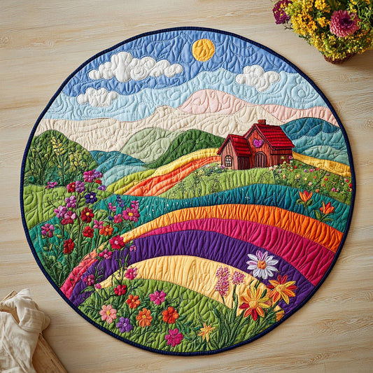 Flower Horizon WN1507014CL Quilted Round Mat