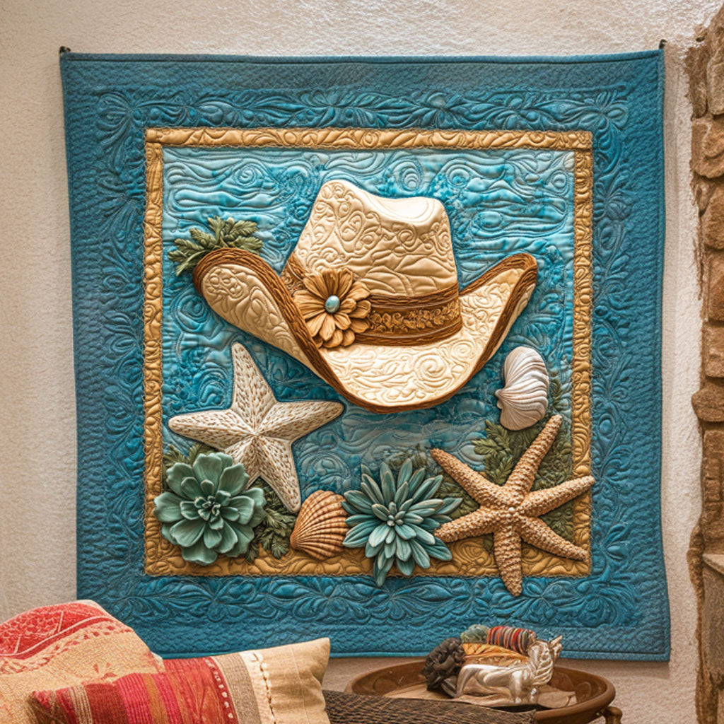 Starfish And Cowboy Hat WY0508041CL Quilt