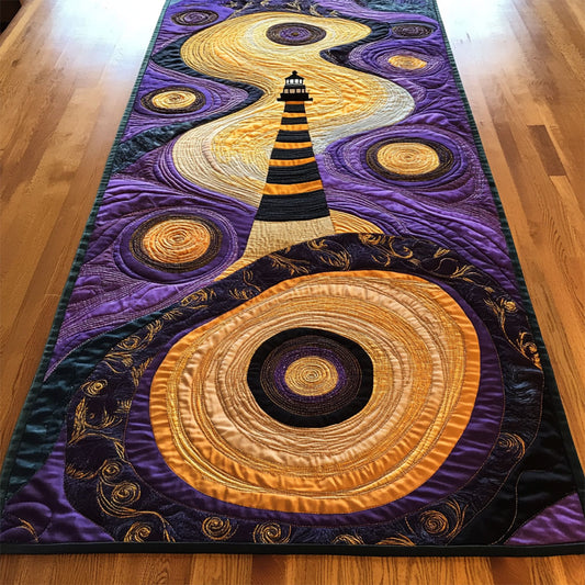 Mystic Lighthouse WY2204027CL Quilted Table Runner