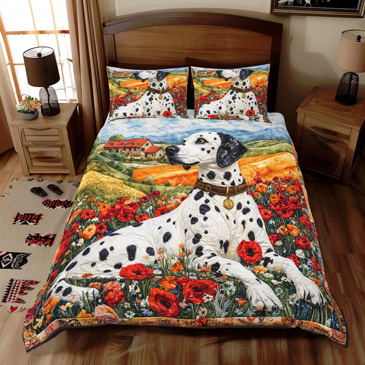 Dalmantian Flower Field WX1112070CL Duvet Cover Set