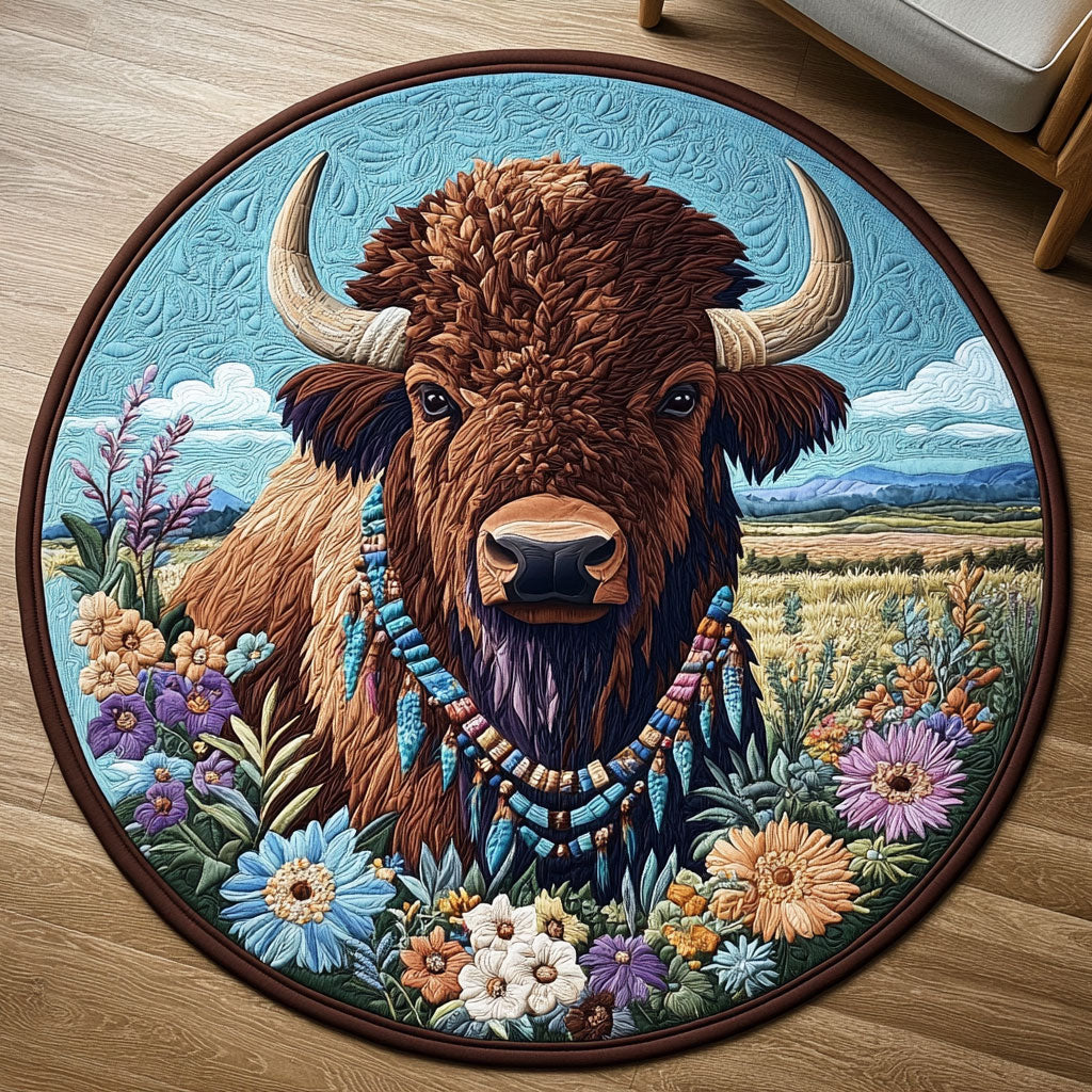 Majesty Bison LT2511029CL Quilted Round Mat