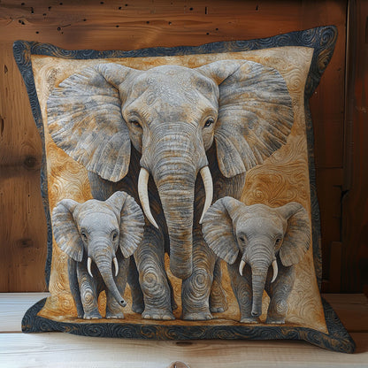 Elephant Family WY0602079CL Quilt Pillow Case