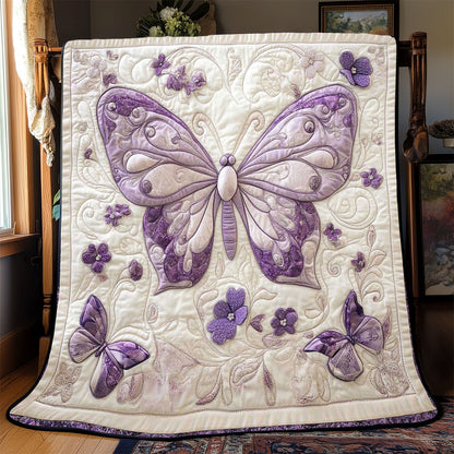 Vintage Purple Butterfly WP3012038CL Quilt