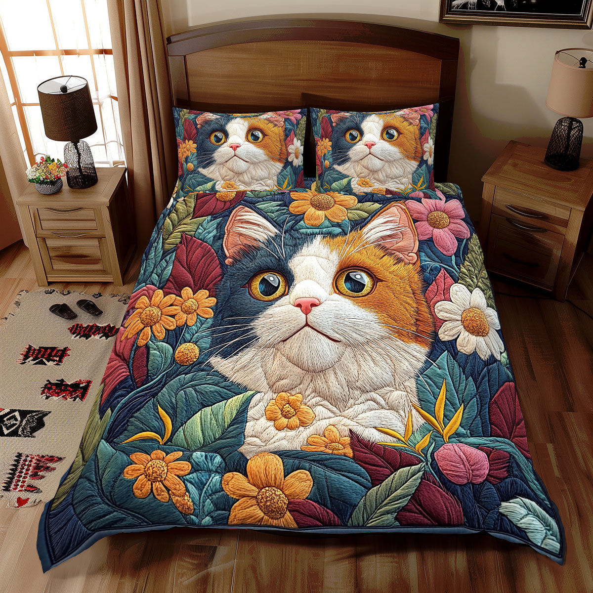 Cat Flower WX0912031CL Duvet Cover Set