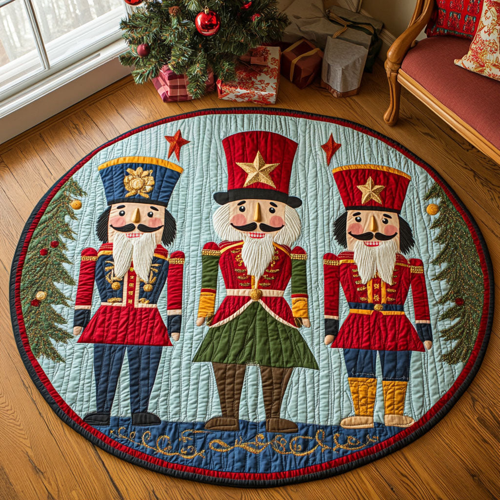 Christmas Nutcracker CW2208001CL Quilted Round Mat