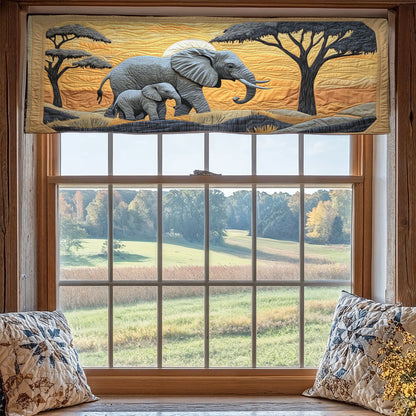 Elephant Desert WX1405017CL Quilted Valance