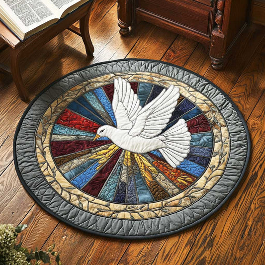 Holy Dove Peace WN2503076CL Quilted Round Mat