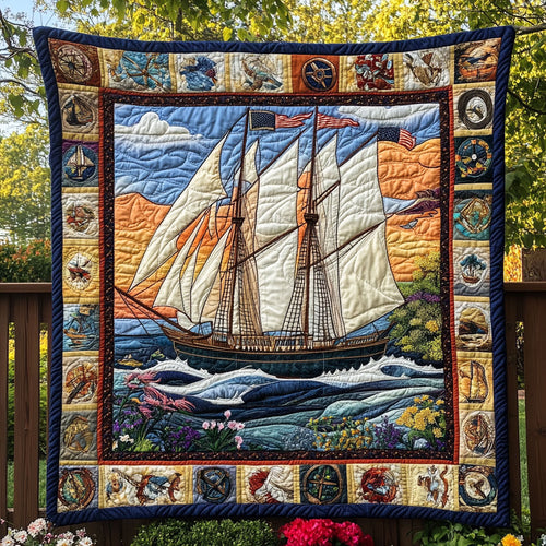 Sunset Sailboat WN0809116CL Quilt
