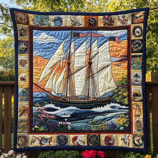 Sunset Sailboat WN0809116CL Quilt