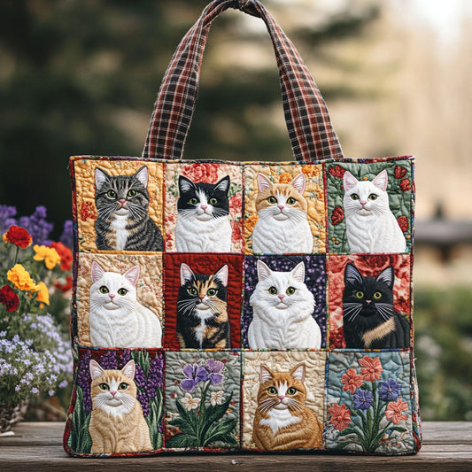 Spring Glow Cat WN0611099CL Quilted Tote Bag