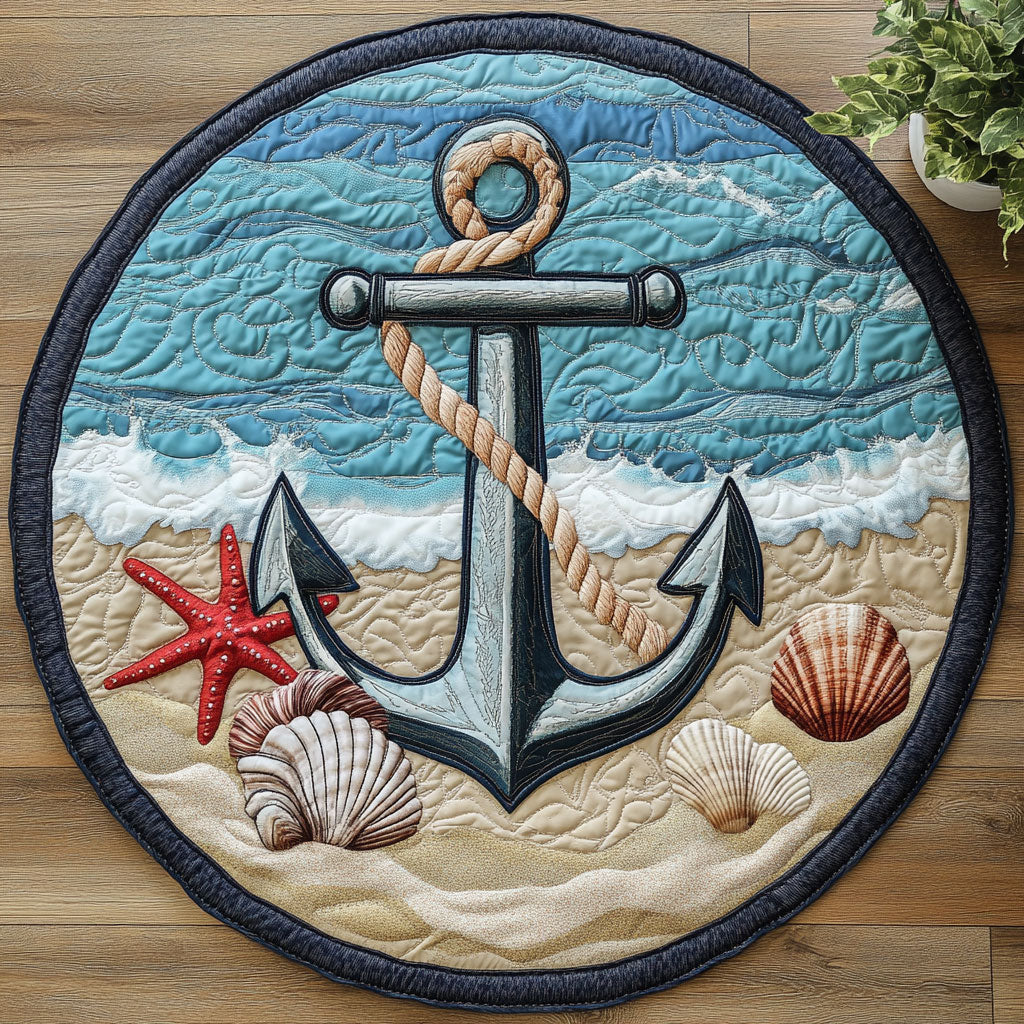 Anchor Beach CW1606001CL Quilted Round Mat