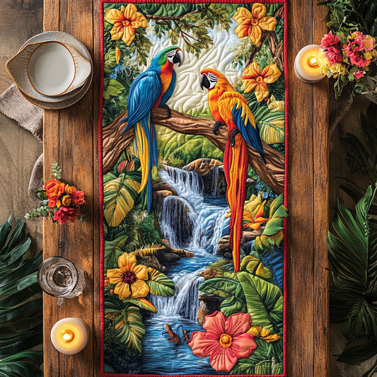 Tropical Parrot CW1005039CL Quilted Table Runner