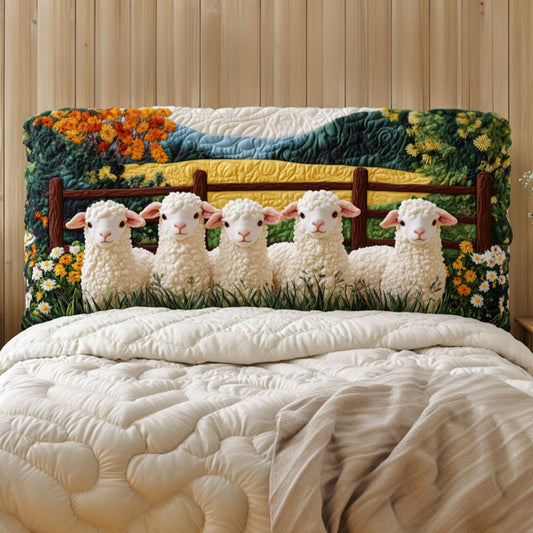 Sunny Farm Sheep KL3112027CL Quilted Headboard Slipcover