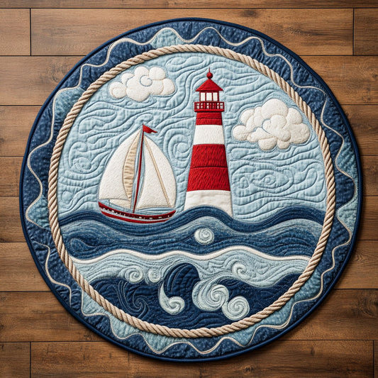 Lighthouse Drift WN0307077CL Quilted Round Mat