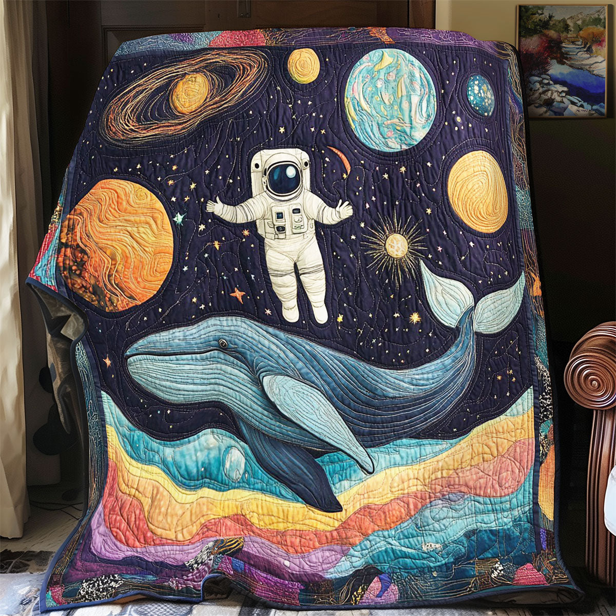Astronaut And Planets WY2103001CL Quilt