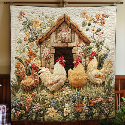 Chicken Garden CW2504032CL Quilt