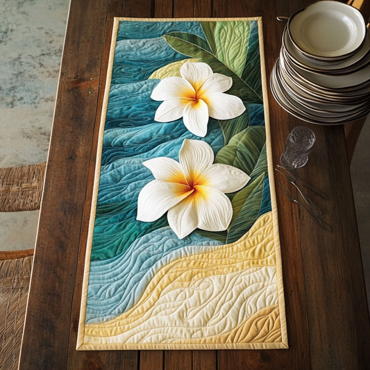 Ocean Petal Path CP2705027CL Quilted Table Runner